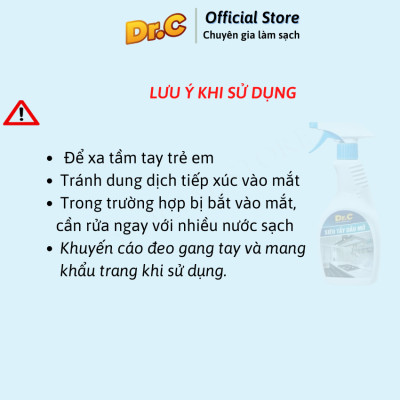 Siêu tẩy dầu mỡ Dr.C CHÍNH HÃNG - đánh bay vết bẩn cứng đầu ( 500 ml )