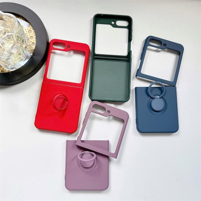 Ốp Lưng Silicon Cho Samsung Galaxy Z Flip 6 / Z Flip 5 Kèm Iring - BUM STORE GALAXY CASE