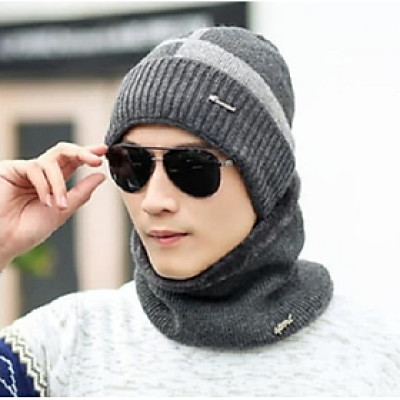 NÓN MŨ LEN NAM SQUARE KÈM KHĂN CHOÀNG THỜI TRANG HÀN QUỐC DN19112402