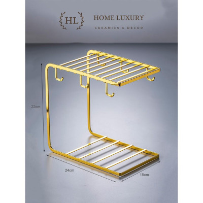 GIÁ ÚP CỐC TREO | GIÁ ÚP CỐC INOX DECOR VÀNG GƯƠNG 2021 | GIÁ TREO CỐC LY INOX