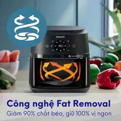 Nồi Chiên Không Dầu Điện Tử Philips NA230/00 6.2 lít [HÀNG CHÍNH HÃNG] 