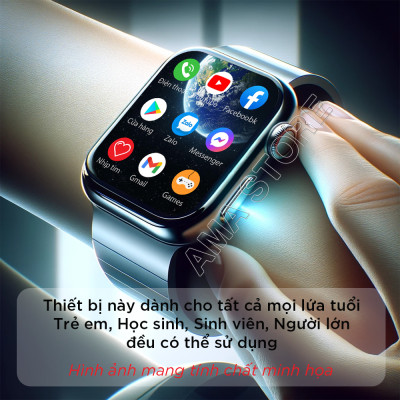 Đồng hồ gắn sim Thông minh Android Kết nối Wifi 4G Bluetooth có CHPlay camera xoay 180 mạng xã hội Za lo FB Tele xem phim giải tri choi game AMA Watch S16 Ram 2G bộ nhớ 32Gb Hàng chính hãng