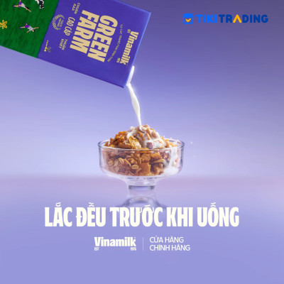 Thùng 12 Hộp Sữa tươi Vinamilk Green Farm rất ít đường 1L