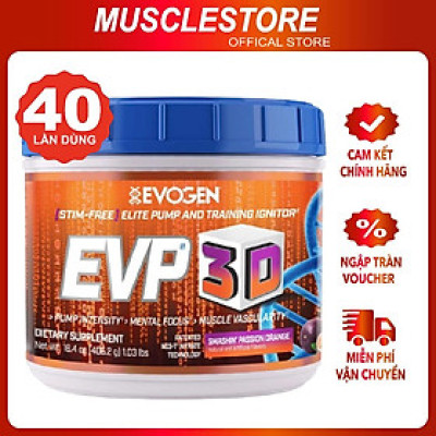 Evogen EVP-3D Pre-Workout (40 Liều), Tăng Sức Mạnh, Sức Bền, Tỉnh Táo Trước Tập, Không Caffein
