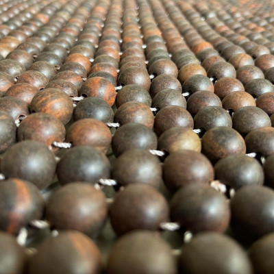 Chiếu Hạt Gỗ Trắc Mộc Cao Cấp Hạt 1.8cm ( video , hình thật )