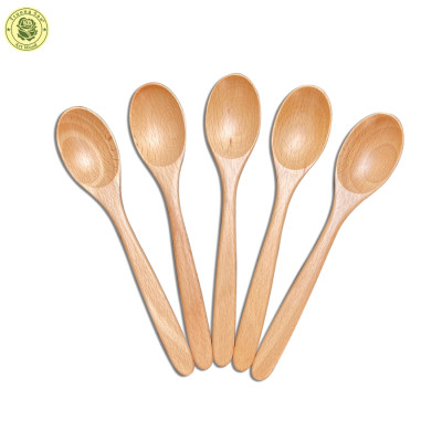 Muỗng Gỗ Beech Hình Oval Dùng Để Ăn Cơm Kích Thước 18.5 Cm - Đồ Gia Dụng Gỗ Trường Sơn