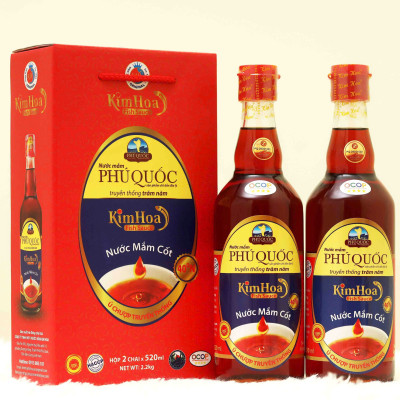 Nước Mắm Kim Hoa Phú Quốc 40 độ đạm chai 520ml