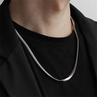 Dây Chuyền Xương Rắn Thép Titan, Thời Trang Và Tối Giản, Dành Cho Nam Giới, Phụ Kiện Hip-Hop