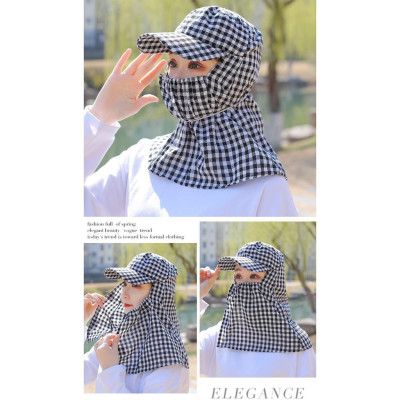 Mũ chống nắng nữ ninja che kín mặt cổ có chìa rộng thoáng mát liền khẩu trang