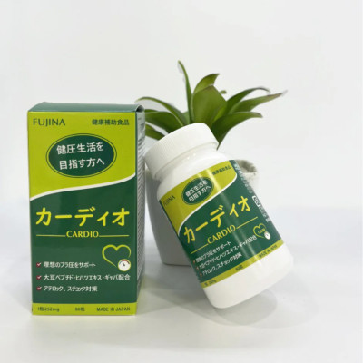 Viên Uống Hỗ Trợ Ổn Định Huyết Áp Cardio Fujina 80 Viên Nhật Bản, Giảm Nguy Cơ Cao Huyết Áp