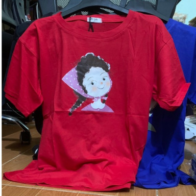 Áo thun nam nữ form rộng, Áo phông tay lỡ, chất liệu thun Thái co giãn, áo unisex hình Cô Gái dưới 65kg, NeSa Shop