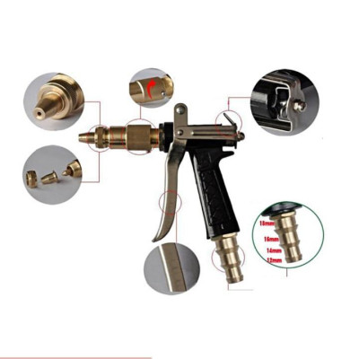 Bộ dây vòi xịt nước rửa xe, tưới cây . tăng áp 3 lần, loại 15m 206236 đầu đồng, cút đồng+ tặng mở chai 