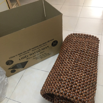 Chiếu Hạt Gỗ Hương Mộc Cao Cấp - Kích Thước 1,8mx2m hạt 1.2cm ( video , hình thật )