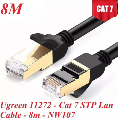 Ugreen UG11272NW107TK 8M màu Đen Cáp mạng LAN CAT7 STP chống nhiễu - HÀNG CHÍNH HÃNG