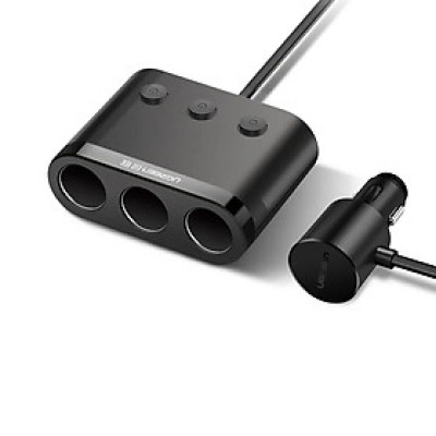 Sạc ô tô 2 cổng sạc nhanh usb và có trả lại 3 cổng sạc mở rộng UGREEN 40739Cd168 Hàng chính hãng