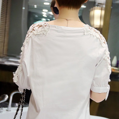 Áo nữ phối ren hoa vai và cánh tay Haint Boutique sm107