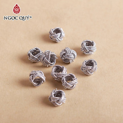 Combo 10 cái nút thắt vải chặn hoa văn loại 1 - Ngọc Quý Gemstones