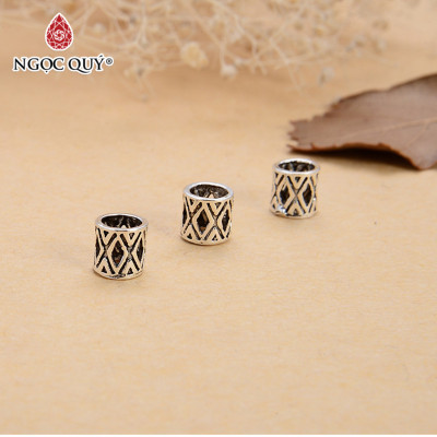 Charm chặn hạt họa tiết chữ X - Ngọc Quý Gemstones