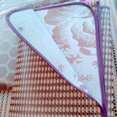 Chiếu điều hòa sợi mây 3D có lớp lót lụa/ cao su A 1m4x2m/ 1m6x2m/ 1m8x2m