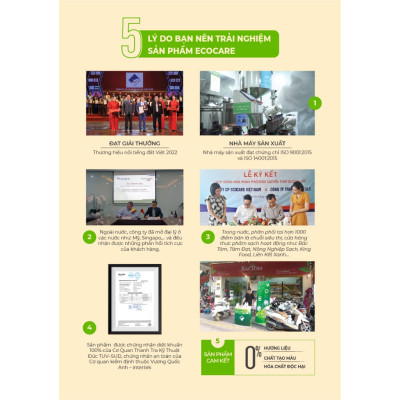 Nước lau sàn Hữu cơ Ecocare đuổi muỗi tinh dầu Sả chanh 2000ml 