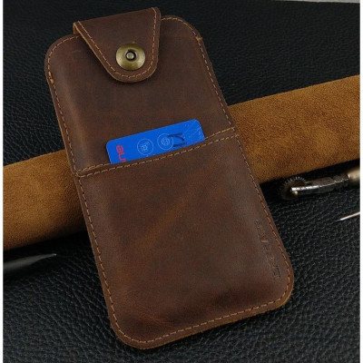 Bao Da Rút cho Iphone 12 Pro Max 13 Pro Max 14 Pro Max Có Quai Cài Da Bò Sáp