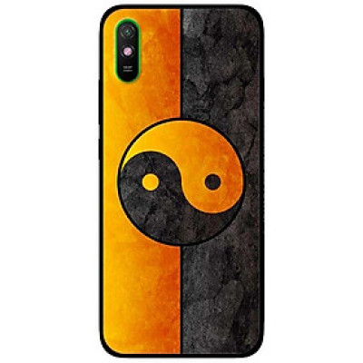Ốp lưng dành cho Xiaomi Redmi 9A mẫu Vòng Tròn Cam Đen
