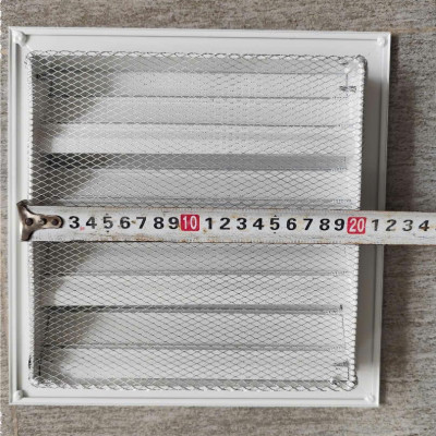 Miệng gió louver nan Z 250x250mm kèm lưới chắn côn trùng tránh hắt mưa