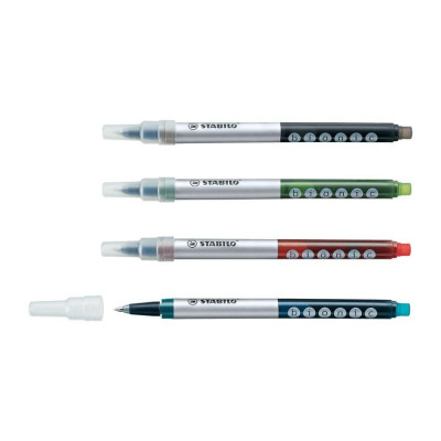 Bộ 5 Ruột bút bi nước STABILO Bionic (BNCR/5) - Đen