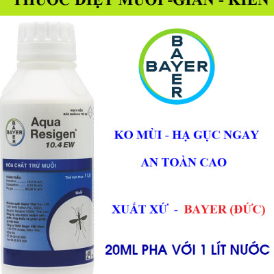 (Ko mùi) Hàng BAYER - Thuốc Aqua Resigen 10.4 EW diệt muỗi, kiến, gián, rệp, bọ xít.... Bộ Y tế cho phép lưu hành
