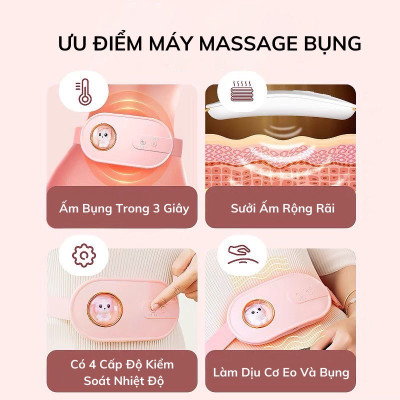 Máy Massage làm ấm bụng đai đeo giảm đau bụng kinh nguyệt, Làm ấm tử cung cho phụ nữ đến kì
