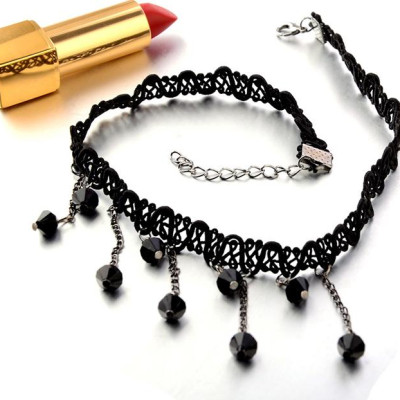 Vòng cổ choker ren đính hạt