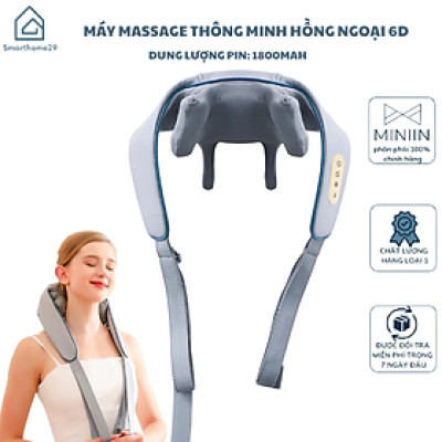 Máy Massage Cổ Vai Gáy Hồng Ngoại 6D YM-K18, Đai Mát Xa Toàn Thân Hỗ Trợ Thư Giãn - Giao Màu Ngẫu Nhiên - HÀNG CHÍNH HÃNG MINIIN