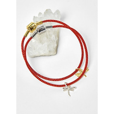 Combo 2 vòng dây đỏ charm chuồn chuồn - Ngọc Quý Gemstones