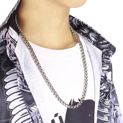 Dây chuyền nam dây xích titan cao cấp sang trọng thép không gỉ bông dừa khít trangsucpt 3mm PTDCNA50