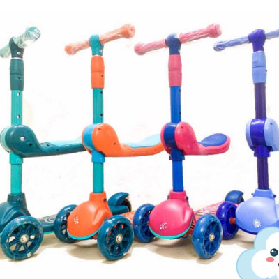 Xe Trượt Scooter MINIIN Xe Chòi Chân Có Nhạc Và Đèn 3in1.Bánh Phát Sáng Cho Bé Từ 2 - 8 Tuổi Tải Trọng Lên Đến 80 kg, Đồ Chơi Hoạt Động Ngoài Trời Cho Bé- Hàng Chính Hãng