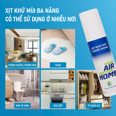 Xịt Khử Mùi Phòng Cao Cấp EODOR HOME 150ml. Khử Mùi Không Gian Làm Việc, Văn Phòng