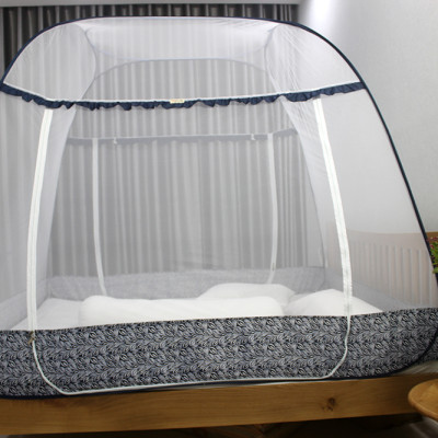 Mùng Chụp Màn Chụp Tự Bung Đỉnh Rộng Cao Cấp 1m8x2m có viền chân - Mộc Miên ( có 2 Cửa)