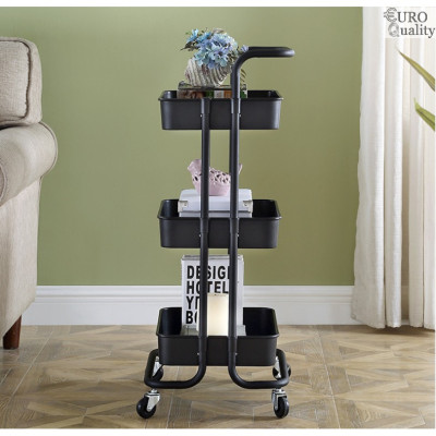 Kệ 3 tầng đa năng, kệ đựng bỉm sữa, Spa có bánh xe di chuyển