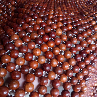 Chiếu Hạt Gỗ Hương Đỏ Cao Cấp - Kích Thước 1,6mx2m hạt 1.2cm ( video , hình thật )