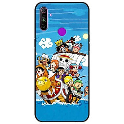 Ốp lưng dành cho Realme C3 mẫu Hải Tặc Mũ Rơm Nền Xanh