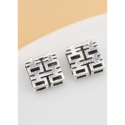 Combo 2 cái charm bạc song hỷ xỏ ngang - Ngọc Quý Gemstones