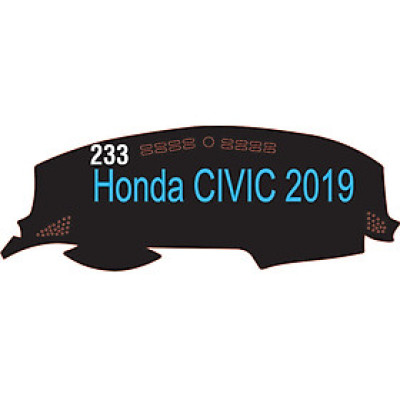 Thảm da Taplo vân Carbon Cao cấp dành cho xe Honda Civic-2019-2020 có khắc chữ Honda Civic và cắt bằng máy lazer