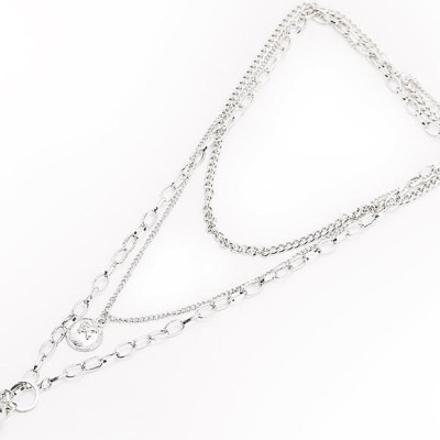 Vòng cổ thời trang cá tính nam nữ mix 3 tầng cực cool