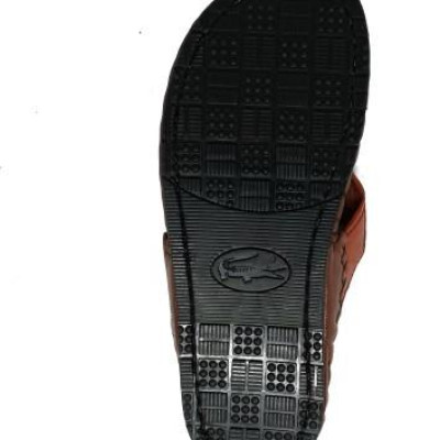 Dép nam Huy Hoàng đầu cá sấu màu nâu đỏ HT7239