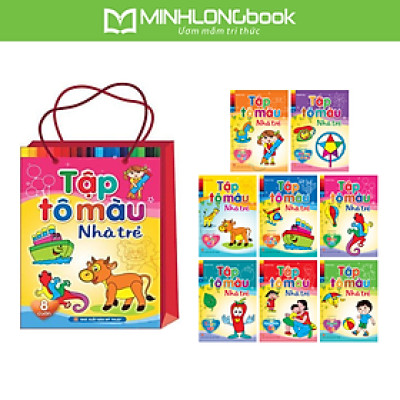 Tập Tô Màu Nhà Trẻ ( Bộ Túi 8 Cuốn)