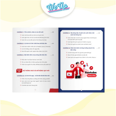 Sách Hướng dẫn thực chiến Kiếm tiền xuyên biên giới từ Youtube (Weupbooks)