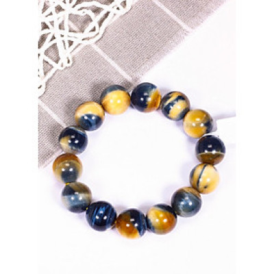 Vòng tay đá mắt hổ vàng xanh mệnh thổ, kim , mộc - Ngọc Quý Gemstones