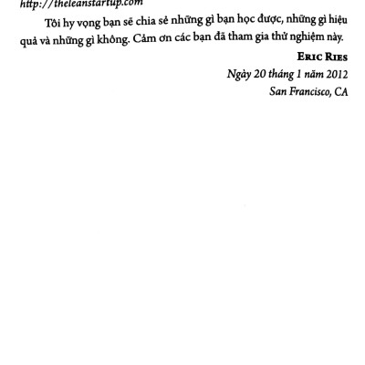 Vận hành tinh gọn - Ash Maurya