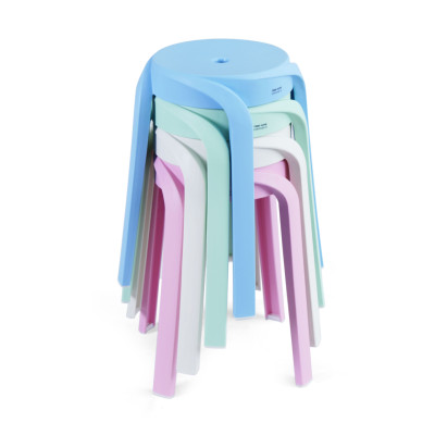 Ghế đôn nhựa đúc lốc xoáy, có thể xếp chồng lên nhau, tiết kiệm diện tích - Cobihome