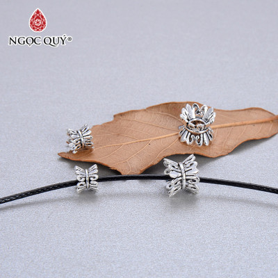 Charm bạc chặn hạt hoạ tiết - Ngọc Quý Gemstones